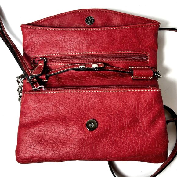 Nine West Women's Pink Textured Vegan Leather Chain Strap Wallet Crossbody Bag - Picture 6 of 14